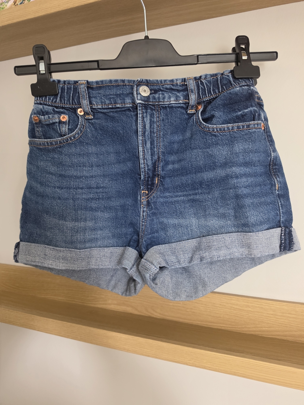 GAP Medium Blue Rolled Cuff Denim Shorts
